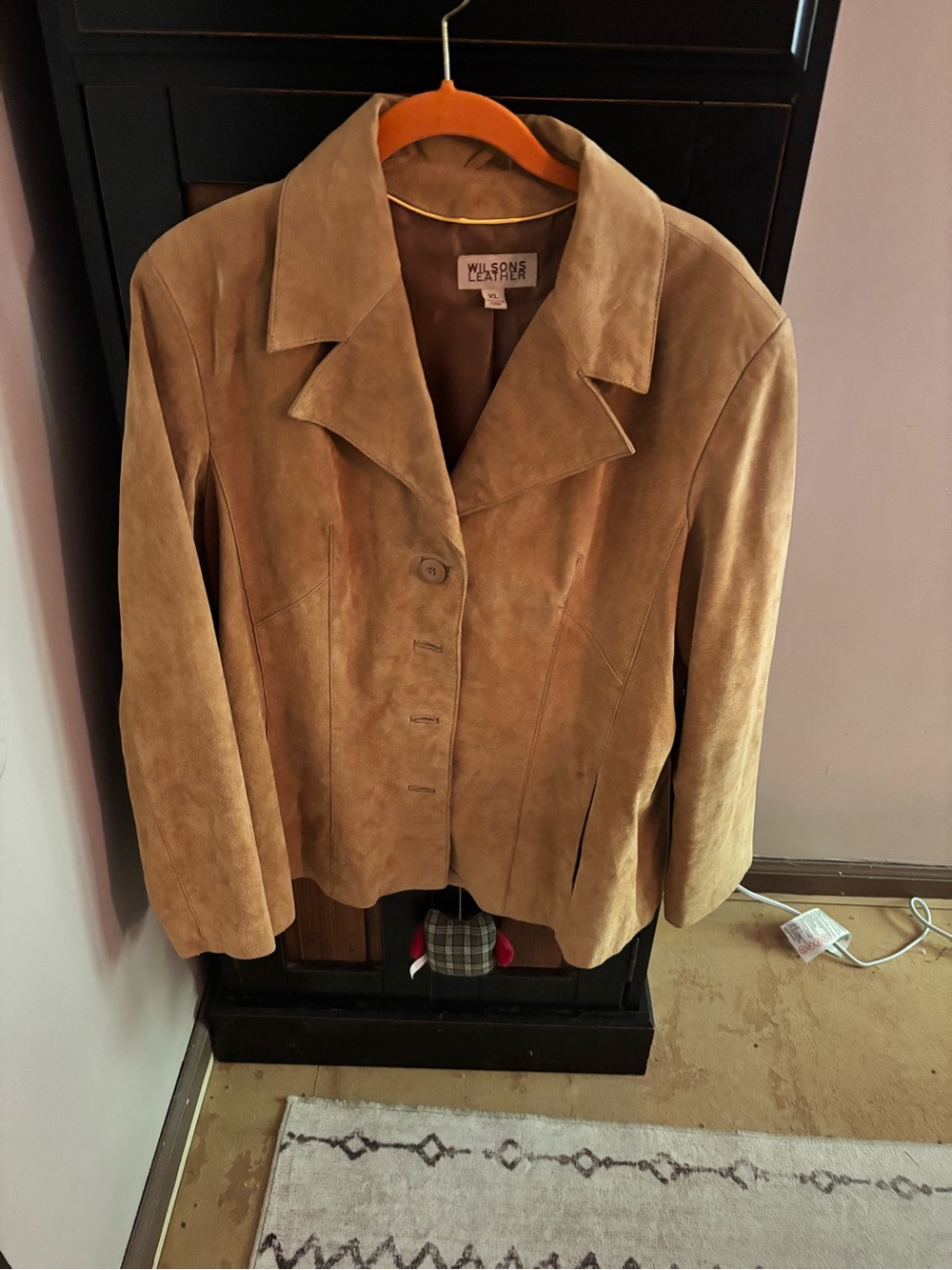 Wilsons Leather Women's Tan Suede Button-Front Jacket